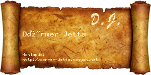 Dörmer Jetta névjegykártya